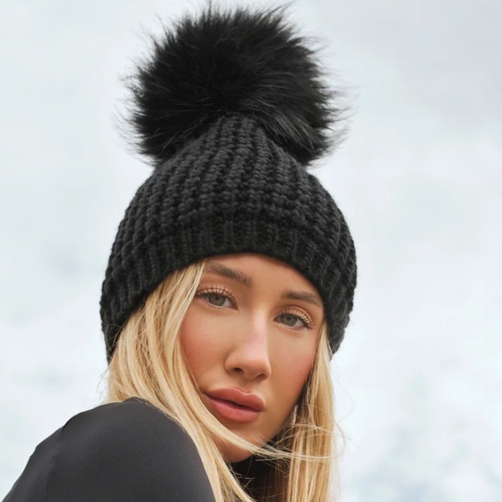 Kyi Kyi Faux Fur Pom Beanie